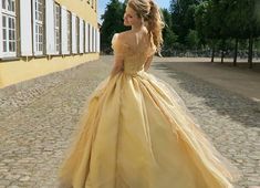 The Beast Costume, Belle Gown, Beauty And The Beast Costume, Ball Gown Prom Dresses, Beast Costume, Gown Prom Dresses, Disney Costume, Gold Evening Dresses, Costume Ball