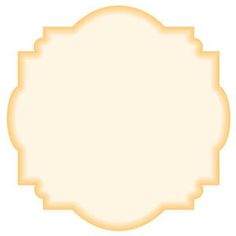 a white circle with an orange border around it on top of a white background that is in the shape of a rectangle