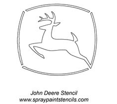 the logo for john deere stencil is shown in this black and white photo