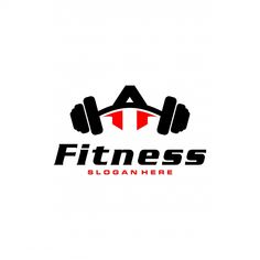 a logo for a gym and fitness equipment company, with the word fitness on it