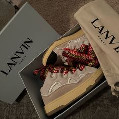 Lanvin Sneakers Only Worn Once. Comes With Both Dust Bags. Ready To Ship Lanvin Sneakers, Lanvin Shoes, Lanvin, Womens Shoes Sneakers, Red Green, Womens Sneakers, Dust Bag, Shoes Sneakers, Size 6