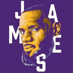 an image of a man's face on a purple background with the words james