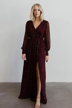 Abigail Sparkle Gown | Mulberry Officiant Outfits For Women, New Year’s Party Outfit, Outdoor Winter Wedding Outfit Guest, Quinceanera Guest Outfit, February Wedding Guest Outfit, Fancy Formal Dresses, Winter Wedding Guest Outfit Cold Formal, Formal Winter Dress, November Wedding Guest Outfits