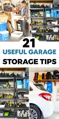 the garage storage tips are great for small cars and trucks