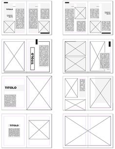 the layouts for an article with different shapes and sizes, including rectangles