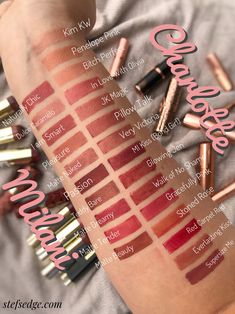 Milani Color Statement Lipstick Swatch, Drugstore Lip Swatches, Milani Lipstick Swatches, Charlotte Tilbury Swatches, Charlotte Tilbury Lipstick Swatches, Charlotte Tilbury Lipstick Swatch, Charlotte Tilbury Very Victoria, Mac Makeup Lipstick, Milani Lipstick