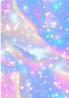 an abstract background with stars and swirls in pastel colors