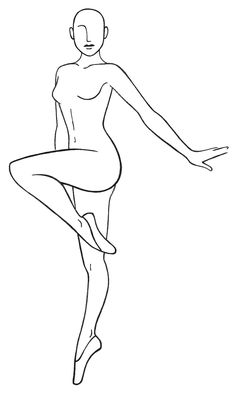 a drawing of a woman in the air with her arms outstretched and legs spread out