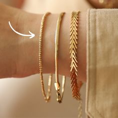 This 14K Gold Beaded Chain Bracelet is suitable gift for girlfriend, mom and her. You can even buy as a birthday gift for your friends or anniversary gifts, If you want to add a special note we can write for you and put to inside of package. Material: 14K Gold 2.00MM- 3.67 Grams Bracelet length is 7,48 inches ( 19,50 cm ) Gold-tone 14k Gold Chain Bracelet As Gift, Dainty Yellow Gold Link Bracelets, Formal Gold-tone Chain Bracelet In 14k Gold, Gold-tone Metal Gold Bracelet With Adjustable Chain, Adjustable Delicate Chain Gold Bracelet, 14k Gold Filled, Beaded Chain Bracelet, Order Packaging, Gold Snake Chain, Snake Chain Bracelets