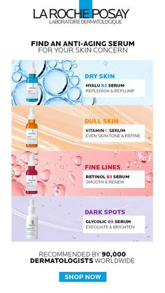 Discover our anti- aging serums to visibly reduce lines, wrinkles, uneven skin texture, signs of premature sun damage and loss of firmness. Serums For Sensitive Skin, Basic Skin Care Routine, Facial Skin Care Routine, Vitamins For Skin, Body Care Routine, Skin Routine, Sun Damage, Body Skin Care Routine, Anti Aging Serum