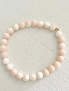 etails * 8mm round beads on heavy weight elastic cords * Accent closure bead can be sterling silver or 14k gold-filled Shell Bracelet, Conch Shell, Conch, Sterling Silber, Heavy Weight, Round Beads, Gold Filled, Jewelry Bracelets, Shells