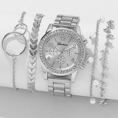 Women's Watches  Globally ✓ Request Custom Products of Your Choice ✓ Free Shipping ✓ Returns ✓ Shop Now - KafPoint Women's Watch Bands, Rhinestone Watches, Watch Set, Watch For Women, 3rd Eye, Women's Jewelry Sets, Elegant Bracelet, Set Women, Watches Jewelry