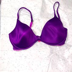 Purple Victoria Secret Bra Pink 34d Bnwot Victoria's Secret Pink, Victoria's Secret, Purple Victoria Secret, Purple Bra, Purple Bras, Victoria Secrets, Victoria Secret Bras, Pink Bra, Color Purple