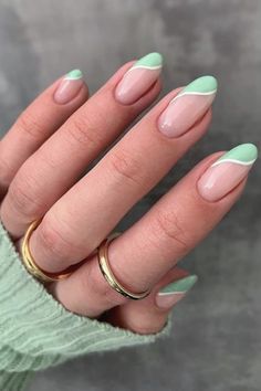 Mint Green Nails, Minimal Nails, Her Nails, Acrylic Nails Coffin Short, Nails 2024, Fire Nails, Pretty Acrylic Nails, Chic Nails, Short Acrylic Nails