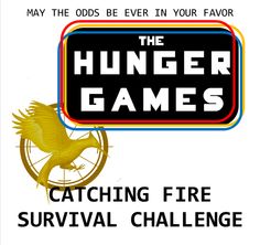 the logo for the game catching fire survival challenge, with an image of a bird on it