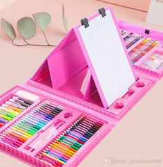 this is a art box with every thing your kids can think of Toys For Girls 8-9, Real Looking Baby Dolls, Kids Toys For Christmas, Drawing Colouring, Disney Princess Toys, Children Drawing, Sikat Gigi, Cool Toys For Girls, Cute School Stationary