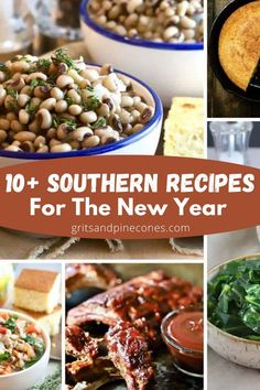 the top ten southern recipes for the new year, including baked beans and other foods