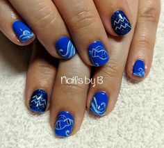 Zodiac Nails Aquarius, Birthday Nails Aquarius, Aquarius Nail Art, Aquarius Nail Designs, Aquarius Nails Designs, Aquarius Birthday Nails, Nails Aquarius