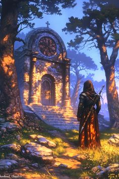 Ev Ganin Showcase (AI) 2025 Midjourneyart Architecture, Abandoned Chapel, Architectural Sketches, Fantasy Worlds, Architecture Fashion, The Witcher, Aesthetic Photography, Pixel Art