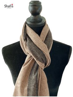 Shafis by Gazala Cashmere Pashmina Wrap, Scarf, Stole, Shawl for Women Elegant Beige Wool Scarf, Cream Wool Scarf For Fall, Shawl For Women, Pashmina Wrap, Cashmere Pashmina, Wrap Scarf, Pashmina Shawl, Soft And Gentle, Made Goods