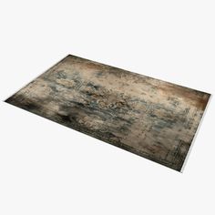 an old rug on a white background with no one in it or someone else is looking at it