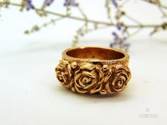 Bronze Jewellery, Bronze Rings, Three Roses, Roman Style, Roman Fashion, Bronze Jewelry, Bronze Ring, My Jewelry, Two Hearts