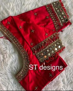 Magam Work Designs Latest Simple, Blouse Design Unique, Marriage Saree, Blouse Design Ideas, Red Blouse Design, Beauty Tips Hair, Ayurveda Hair, Magam Work Designs, Green Blouse Designs