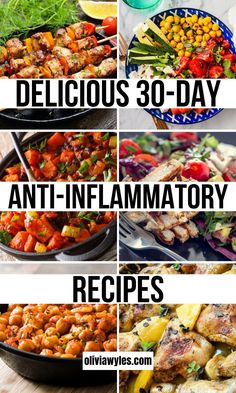 the ultimate 30 - day anti - inflamatory recipe list is shown here