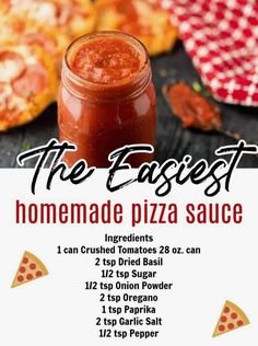 the easyest homemade pizza sauce recipe