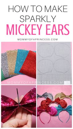 how to make sparkly mickey ears with sequins