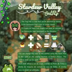 the back cover of an old - school computer game called stardew valley quilting