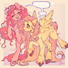 two pinkie ponies sitting next to each other