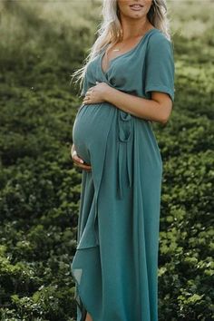 Dress For Photoshoot, Maternity Wrap Dress, Spring Maternity, Family Picture Outfits, Dress With Short Sleeves, Nursing Friendly, Picture Outfits, Camping Ideas, Baby Bump