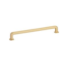 a brass cabinet handle on a white background