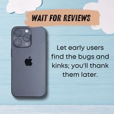 an iphone with the text wait for review