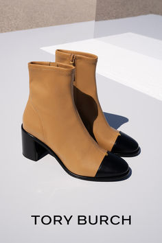 Explore Fall 2024 boots. The new Cap-Toe boot in sleek stretch leather with the retro elegance of a contrast toe. Chic Office Wear, Cap Toe Boots, Shoes Fall, Womens Designer Boots, Fall Wear, 2024 Trends, Athleisure Fashion, Fashion 101