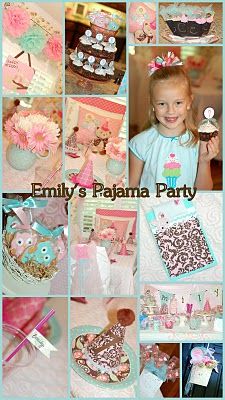 I absolutely  can't wait for the day that my daughter wants to have a pajama party or sleepover at our house and here are some adorable ideas for pajama parties. Pyjamas Party, Owl Birthday Parties, Pj Party, Owl Party, January Birthday, Kids Party Food