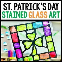 a stained glass art project for st patrick's day