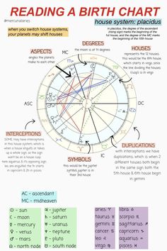 the birth chart for an astro sign