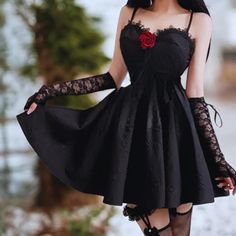 🖤 Step into the dark and daring world of style with this Gothic Dress 🌹--the ultimate piece for those who love to stand out! This stunning Black Dress 🖤 blends elegance and edge, making it the perfect addition to your y2k fashion wardrobe. Whether you're rocking it as a chic Emo Skirt 👗 or pairing it with Black Lingerie for a bolder look, this dress is perfect for any occasion. Ideal for Halloween Clothes 🎃 or a hauntingly beautiful Witch Dress 🌙, it will make you the star of any spooky ga Vampire Clothes Women, Gothic Dress Outfit, Emo Cottagecore, Emo Skirt, Stylish Halloween Costumes, Goth Skirts, Halloween Clothes, Witch Dress, Beautiful Witch