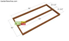 the plans for a garden planter box are shown in three different sizes and measurements