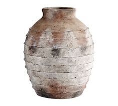 an old vase is shown on a white background