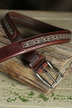 Mesquite Diamond Leather Belt by Overland Sheepskin Co. (style 78782) Work Clothes, Belt Photography, Mens Leather Belt, Leather Belts Men, Belt Style, Mens Fashion Classy, Mens Leather, Leather Belts, Leather Working