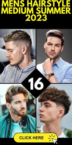 Discover the ultimate cool and effortless look with short medium-length hairstyles for men in summer 2023! Perfect for those who want a low-maintenance yet stylish appearance, these hairstyles offer the best of both worlds. Whether you have straight, curly, or wavy hair, there are medium-length cuts that can be easily styled and maintained. Explore different styling techniques, from textured and tousled to sleek and polished, to find the perfect short medium-length hairstyle... Style Medium Hair, Short Hair For Men, Man's Hairstyle, Trending Mens Haircuts, Modern Mens Haircuts, Trending Hairstyles For Men, Stylish Mens Haircuts, Mens Medium Length Hairstyles, Mens Haircuts Medium