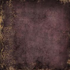 an old, grungy background with gold and purple designs on it's edges