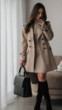 Fashion Week Dresses, Classy Winter Outfits, Fashion Design Dress, Fashion Trends Winter, Trendy Fall Outfits, Stylish Work Outfits, Trendy Fall, Winter Outfits Women