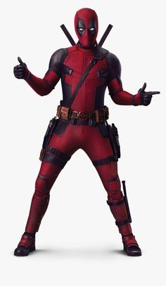 the deadpool is standing with his hands out