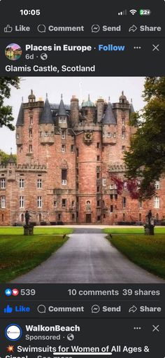 an old castle with lots of windows on it