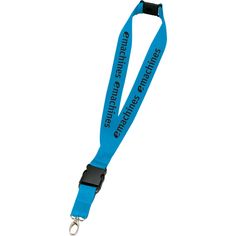 The Hang In There Lanyard is a 1-inch wide and 20-inch long lanyard includes breakaway neck clip and detachable plastic clip with wide metal swivel hook. Second location setup & run charge waived if both sides decorated with same artwork. Custom Hang In There Lanyard in Blue | Polyester | Customized Lanyards | 1" Lanyards Neck Wallet, Custom Lanyards, Hang In There, Retractable Badge Holder, Plastic Clips, Lanyard, Thing 1, Blue