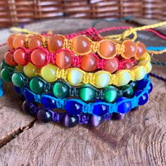 "Handmade 100% Hemp Rainbow Cat's Eye Beaded Bracelet or Anklet you choose your custom color and size.  This is a Unisex, LGBTQIA+ Hemp Jewelry option with a Boho Hippie Jewelry vibe. This is a great gift Idea for him and for her. Please choose your custom options: 1. Hemp & Bead Color: Choose your bracelet color option from the drop menu 2. Choose your size: Choose a size that is best for you from the drop menu. 3. Closure: Choose your closure option by viewing the closure option picture and leaving me a message in the \"personalization text box.\" ABOUT: Sustainable Style: Our hemp jewelry is crafted with love and care using all-natural, eco-friendly hemp fibers. By supporting our handmade creations, you're not only wearing a fashion statement, but you're also making a positive impact on Hippie Skater Style, Knit Slouchy Hats, Crochet Slouchy Hat, Hemp Bracelet, Hemp Jewelry, Hemp Necklace, Hemp Bracelets, Hippie Bracelets, Recycled Glass Bead